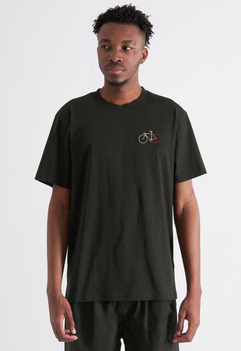 T-Shirt "Stockholm Small Paper Cut Bike" - black